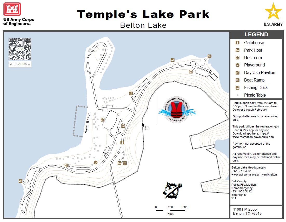 Temples Lake Park  Map